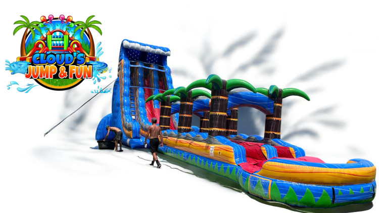 Experience Thrills on Giant Water Slides at Cloud's Jump